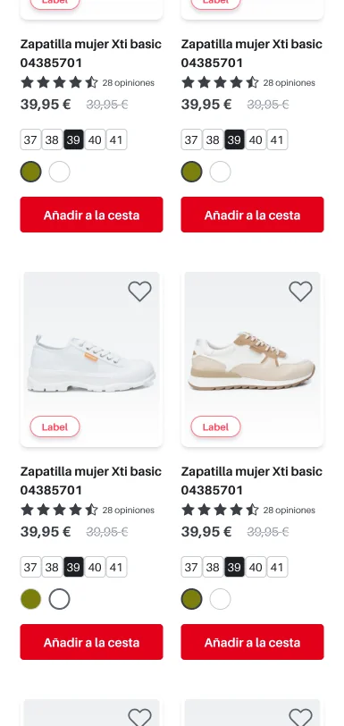 Product listing — mid scroll: filter chips and product grid